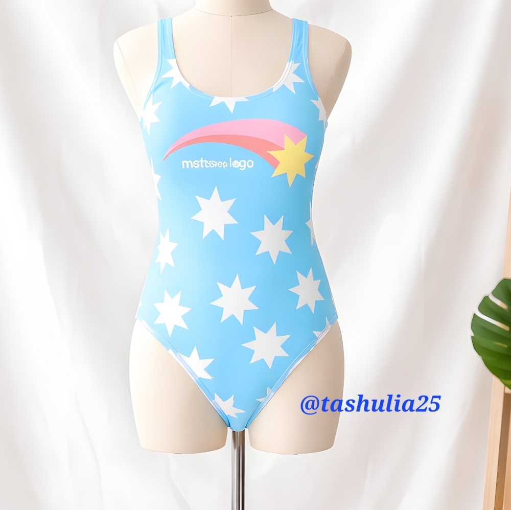 NWT MSFTSREP Intero Scoop-neck High-leg one piece swimsuit